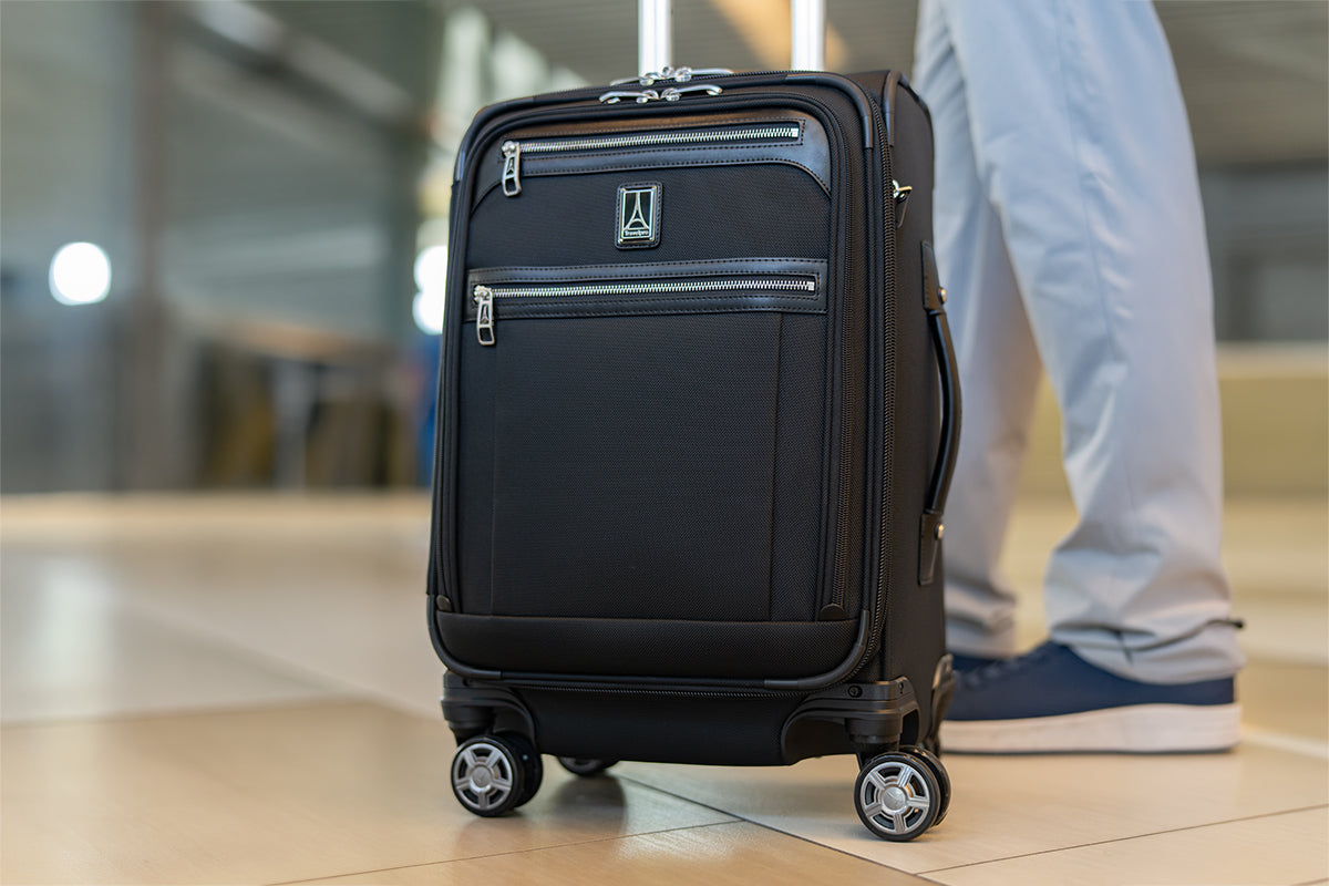 Travelpro Platinum Elite cabin luggage in black
