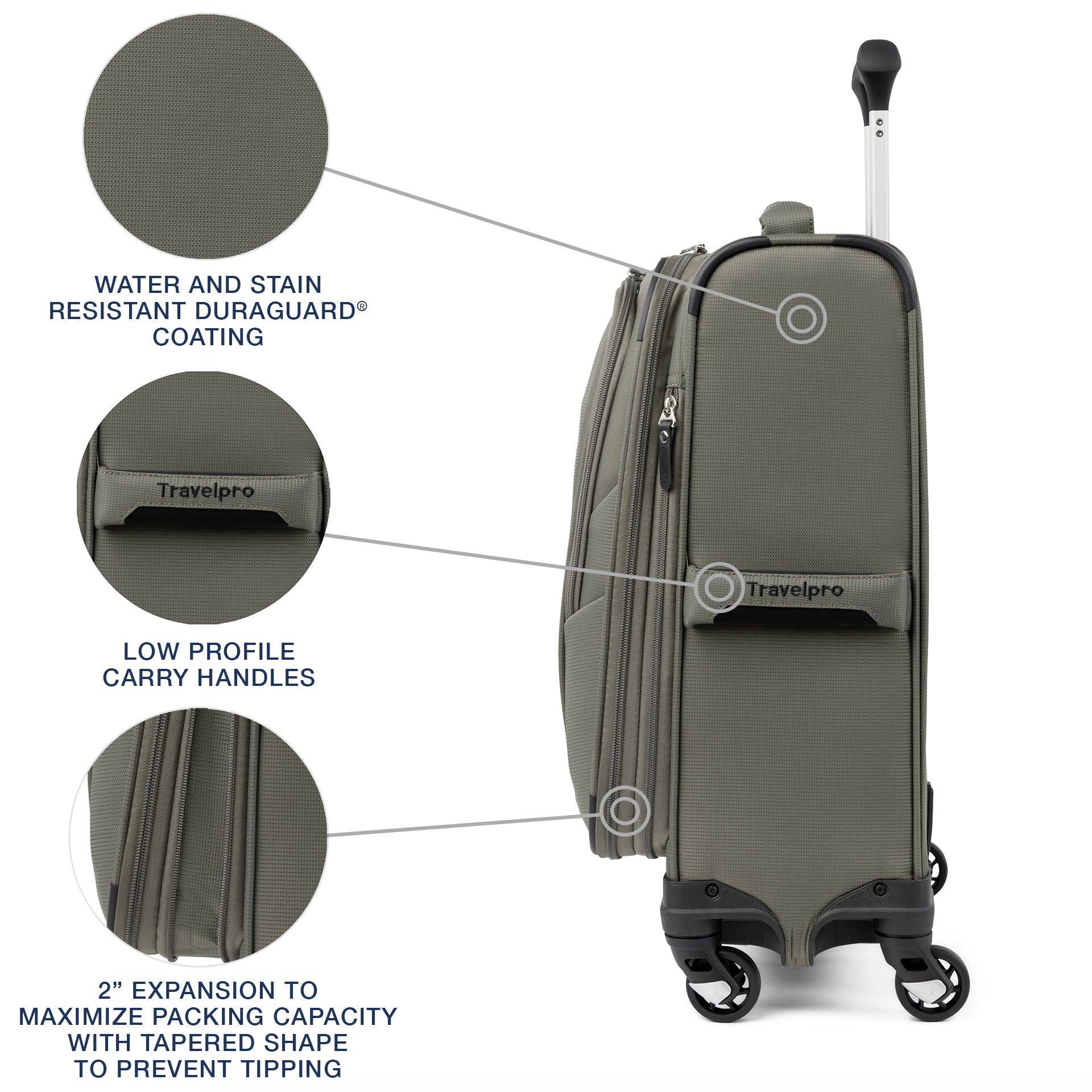 Maxlite® 5 Slim Carry-On Expandable Softside Spinner 55cm (55 x 40 x 20 cm)