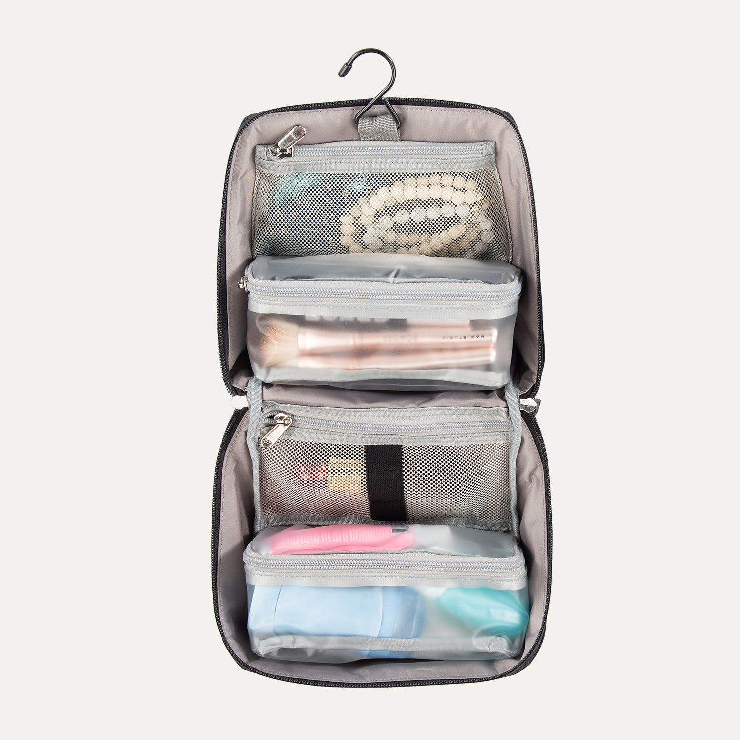 Travelon Trousse de toilette compacte à suspendre, Noir, One Travelon Trousse de toilette compacte à suspendre, Noir, One