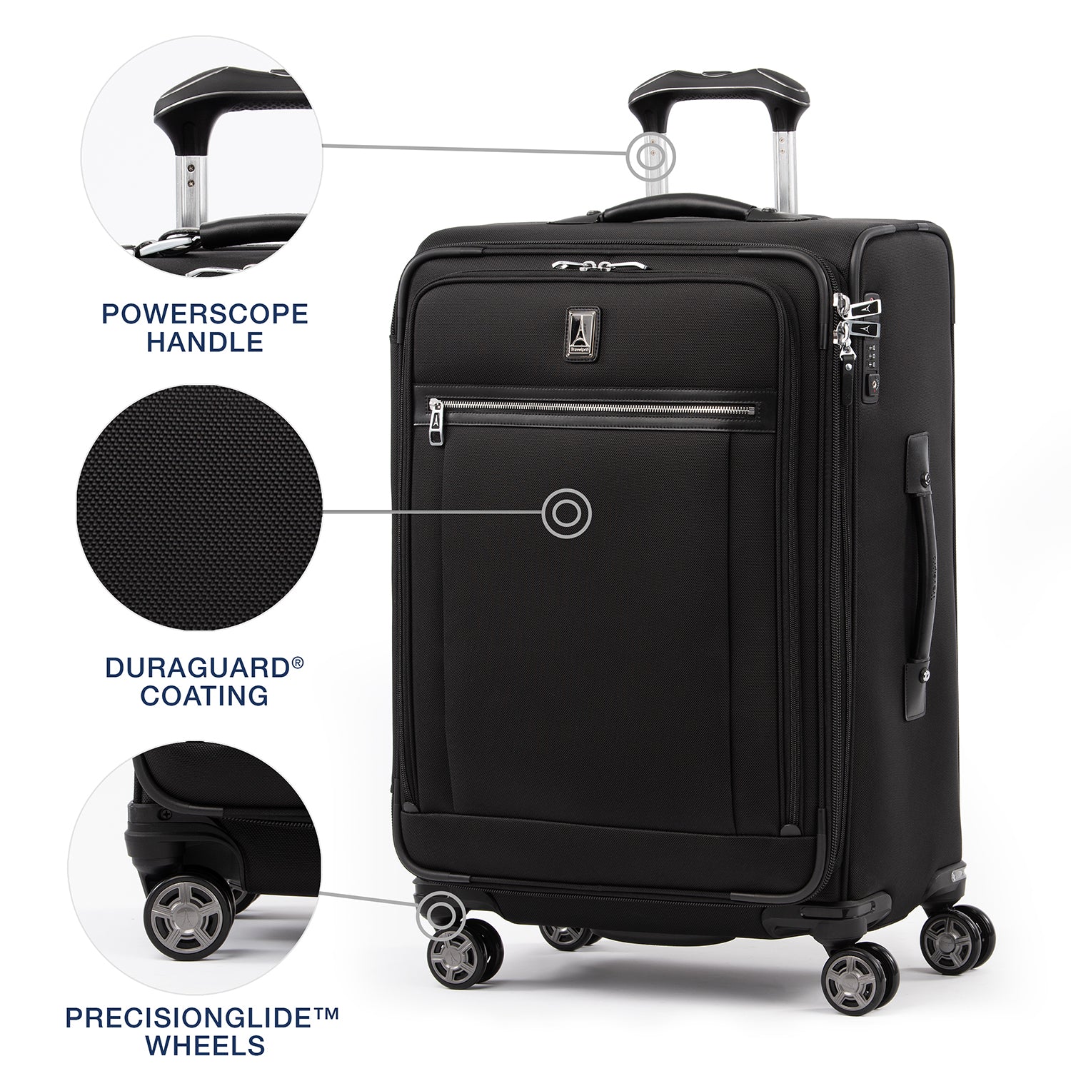 Platinum® Elite Medium Check-in Expandable Softside Spinner 71cm (71 x 47 x 30 cm)