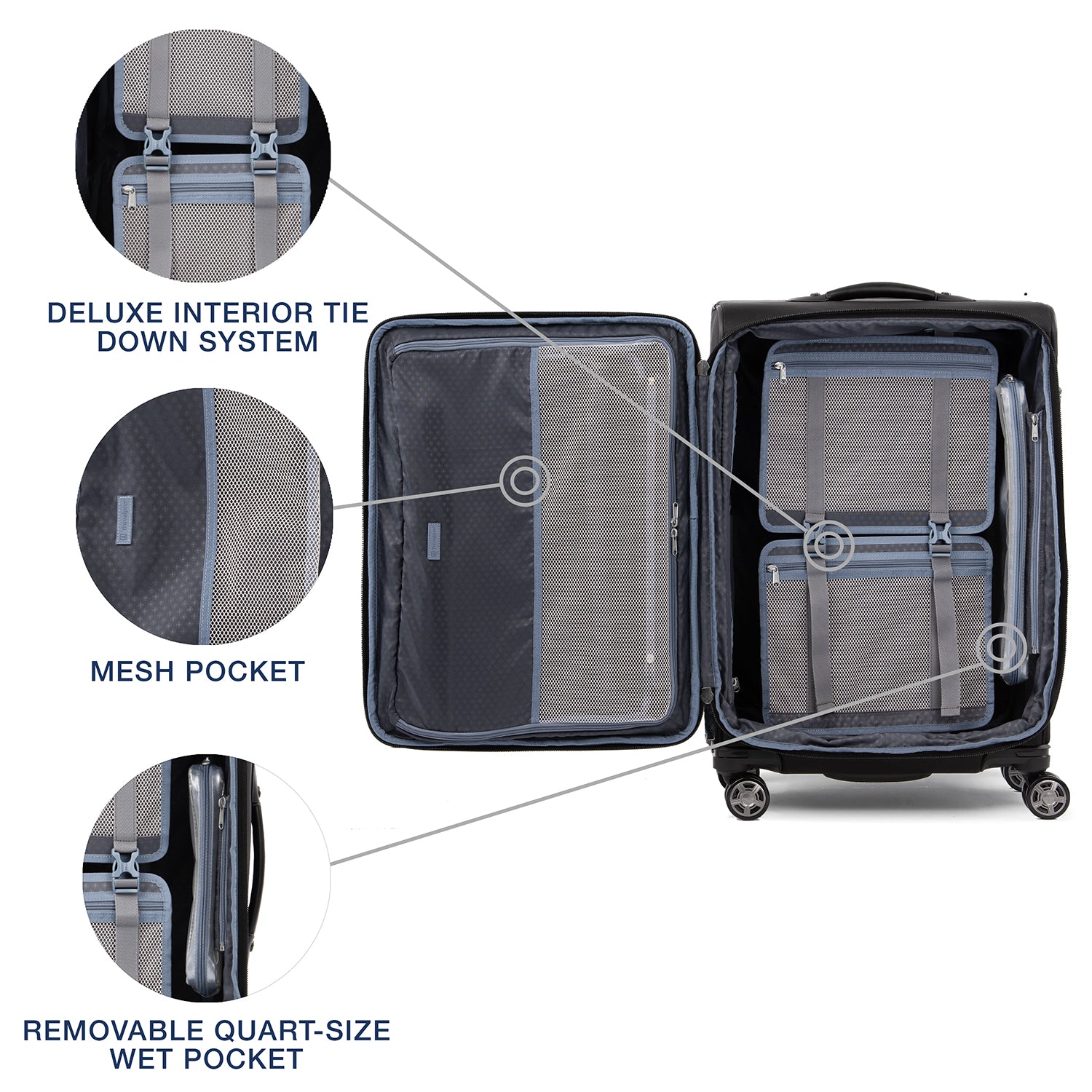 Platinum® Elite Medium Check-in Expandable Softside Spinner 71cm (71 x 47 x 30 cm)