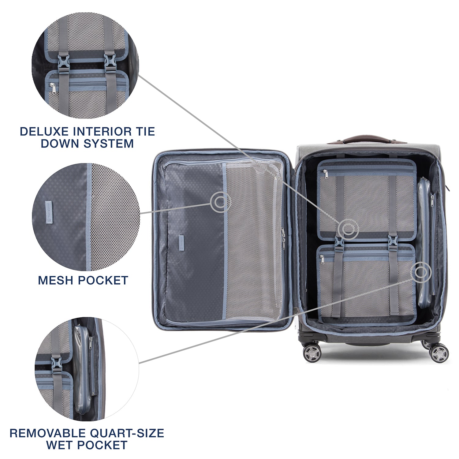 Platinum® Elite Medium Check-in Expandable Softside Spinner 71cm (71 x 47 x 30 cm)