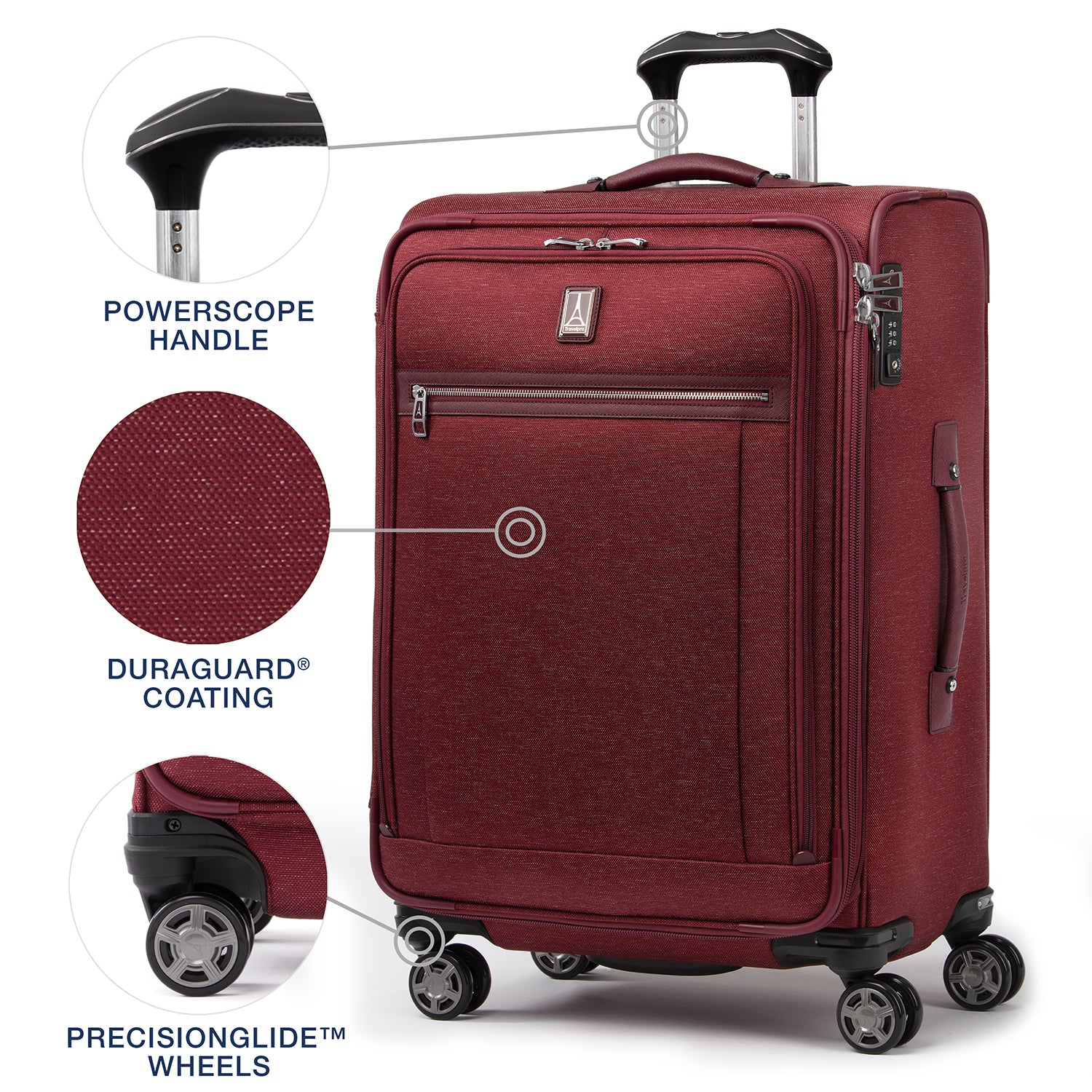 Platinum® Elite Medium Check-in Expandable Softside Spinner 71cm (71 x 47 x 30 cm)