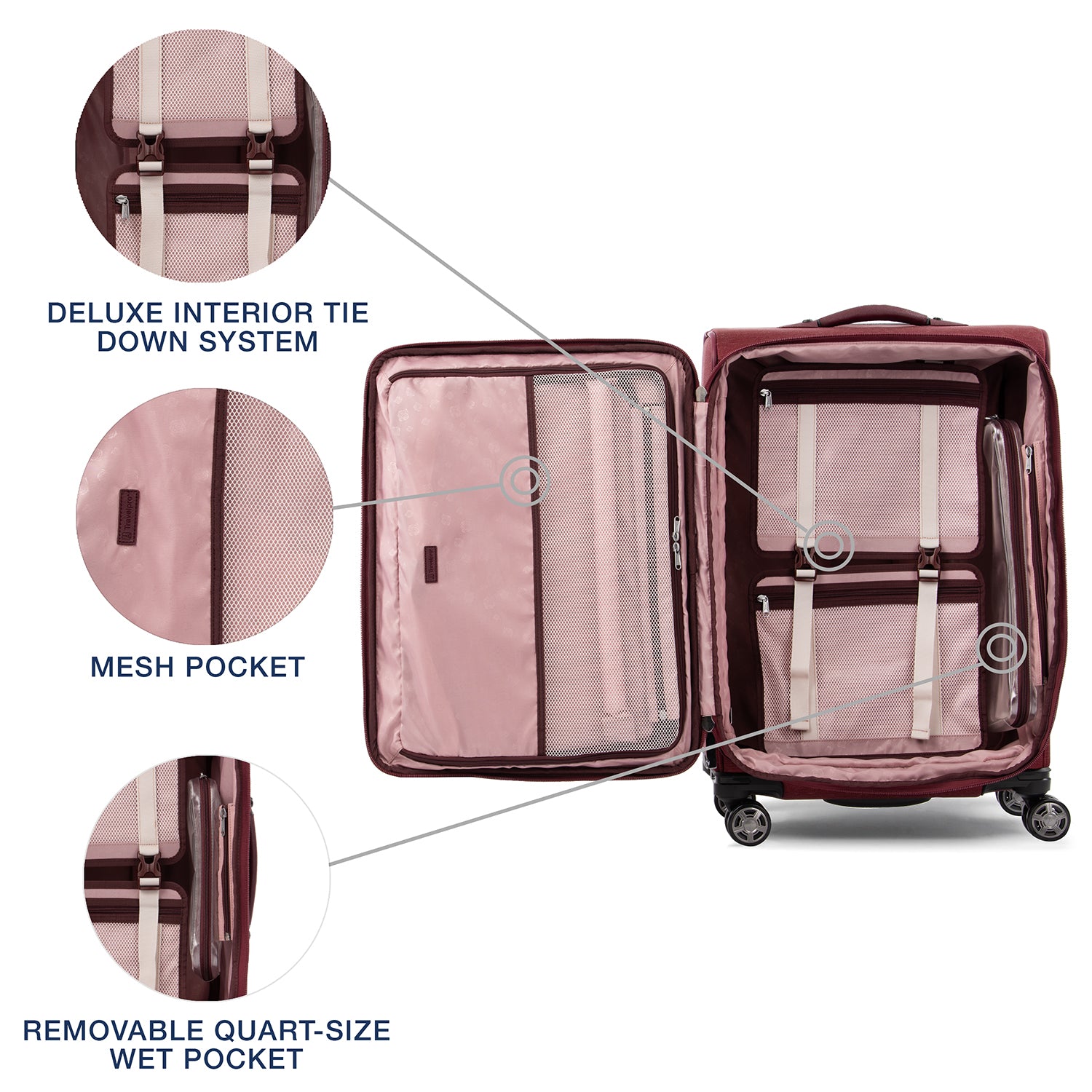 Platinum® Elite Medium Check-in Expandable Softside Spinner 71cm (71 x 47 x 30 cm)