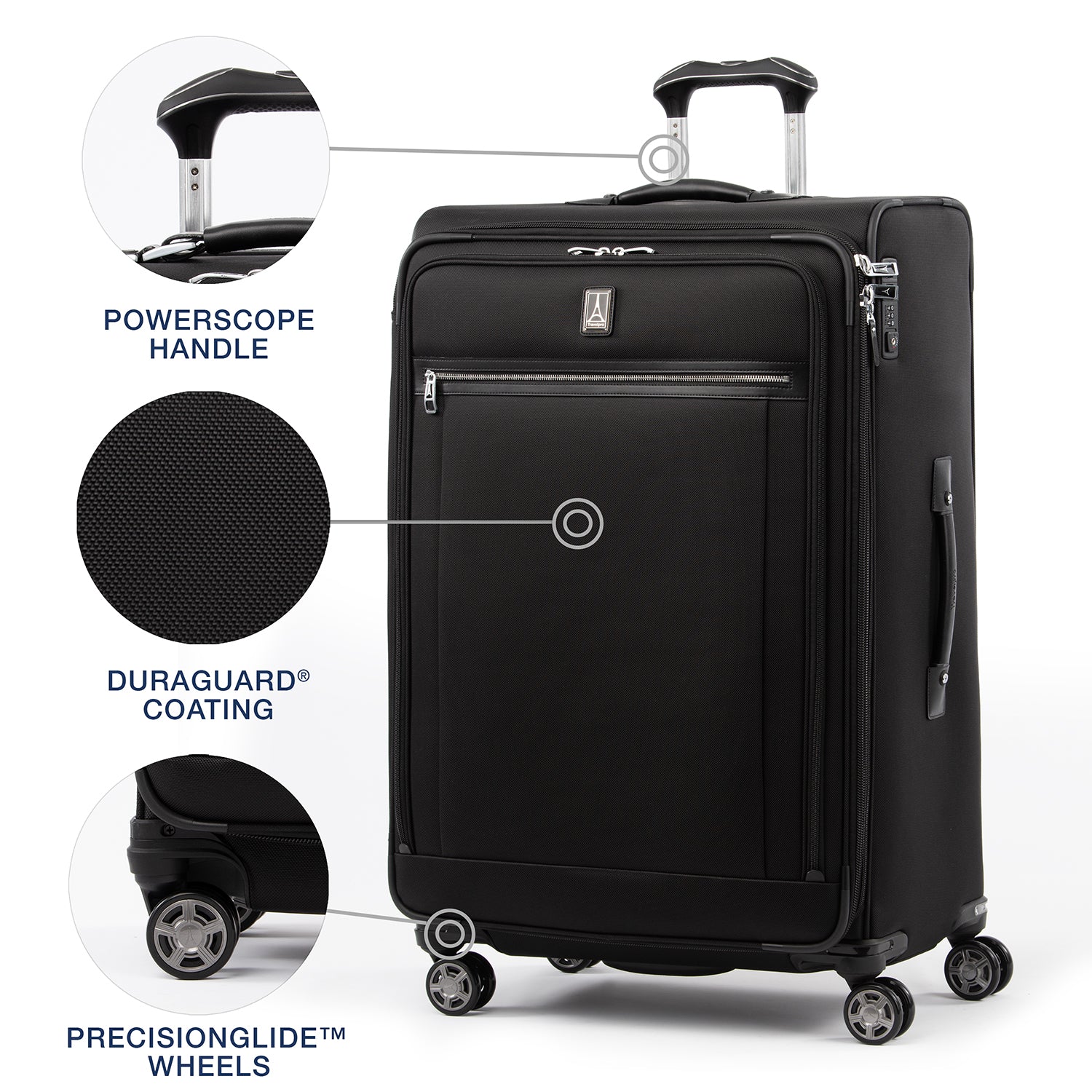 Platinum® Elite Large Check-in Expandable Softside Spinner 83cm (83 x 53 x 33 cm)