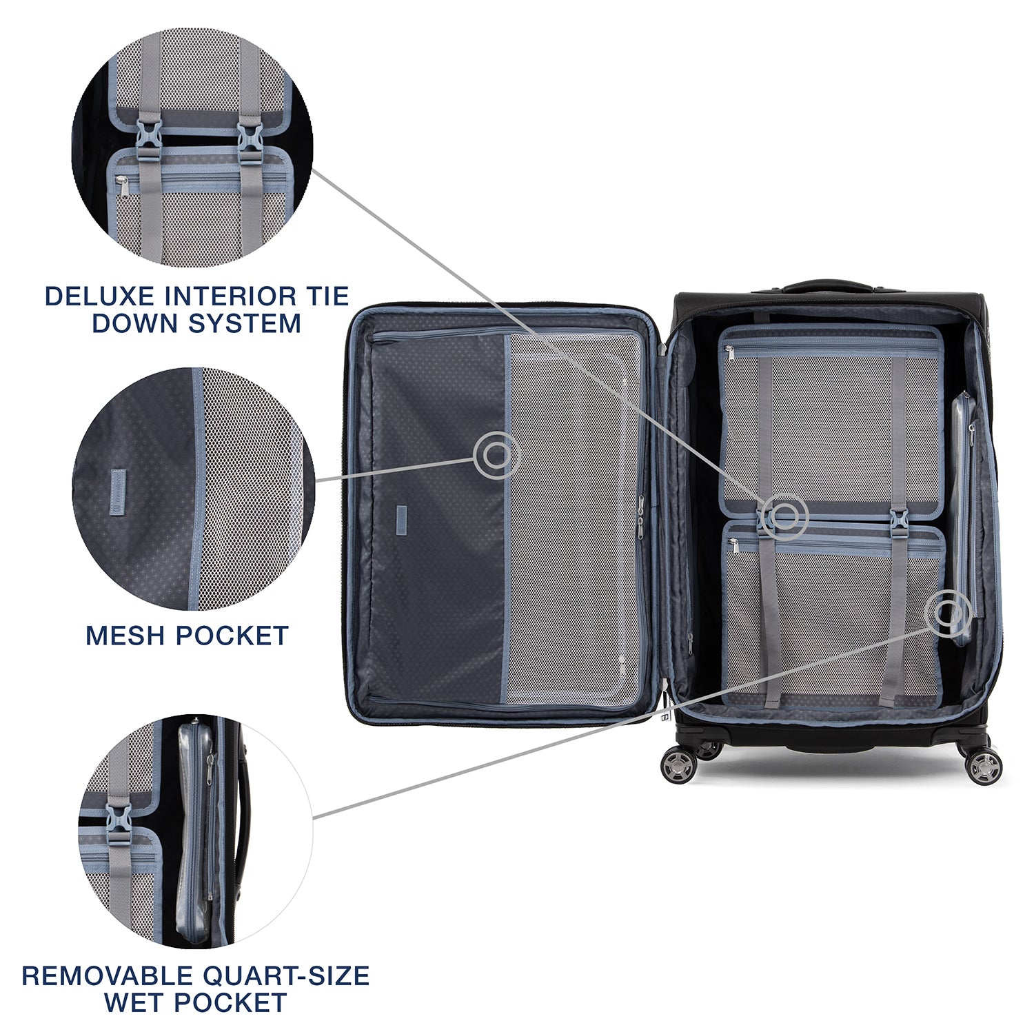 Platinum® Elite Large Check-in Expandable Softside Spinner 83cm (83 x 53 x 33 cm)