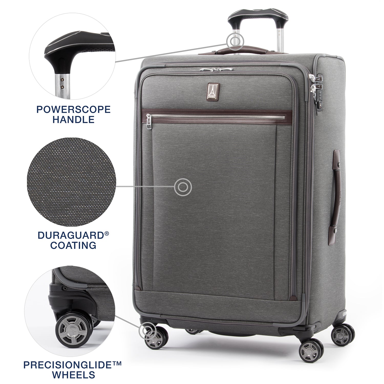 Platinum® Elite Large Check-in Expandable Softside Spinner 83cm (83 x 53 x 33 cm)