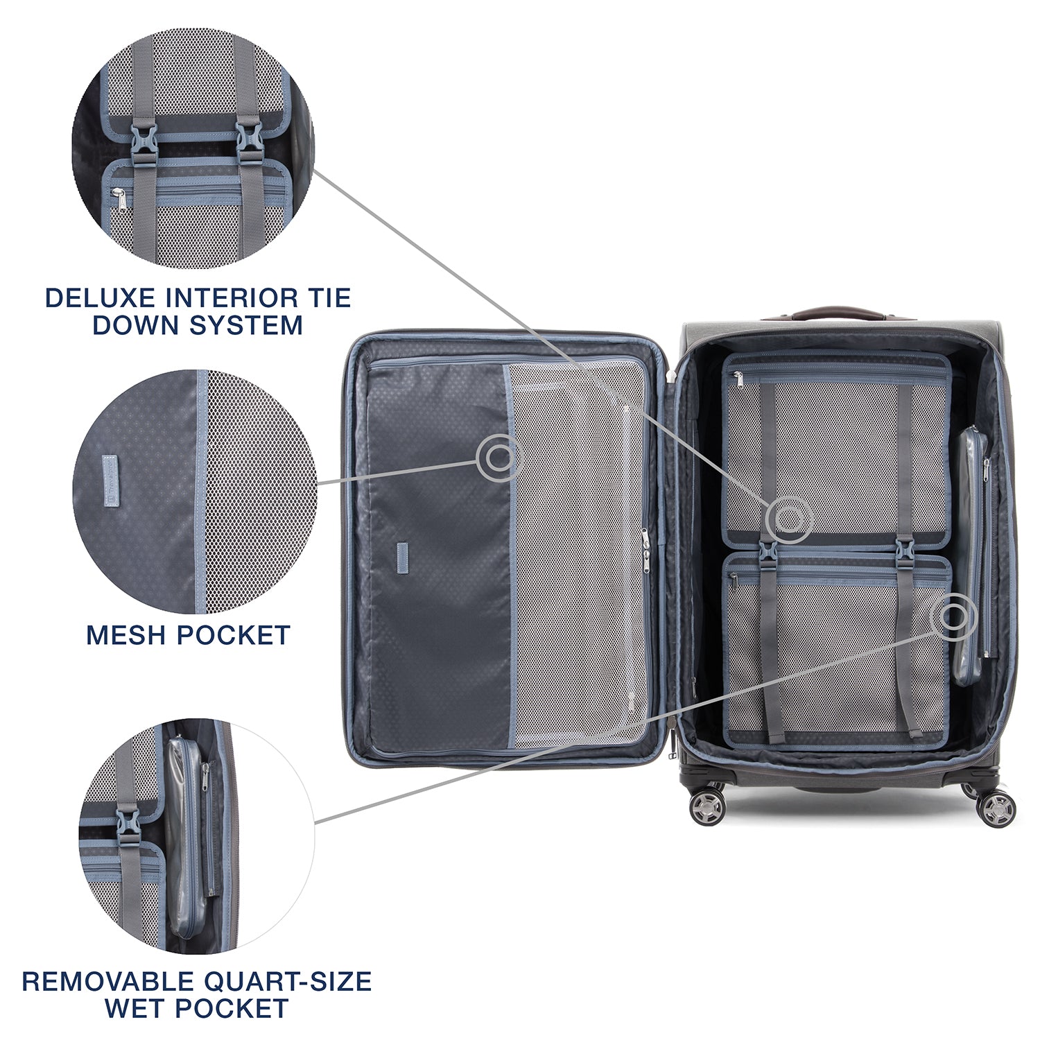 Platinum® Elite Large Check-in Expandable Softside Spinner 83cm (83 x 53 x 33 cm)