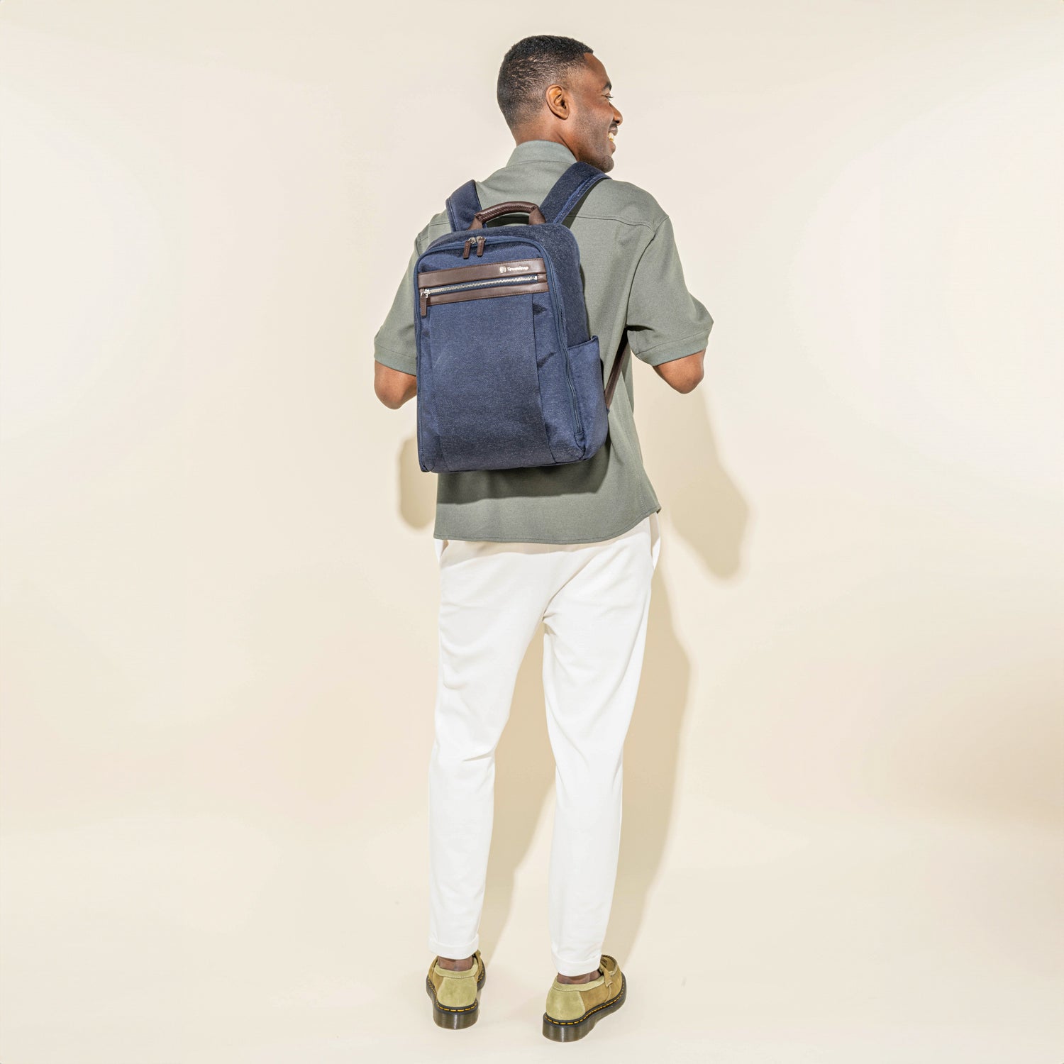 backpack to travel eu Platinum® Elite Slim (40 x 30 x 15 cm) Three additional front pockets Banuce Italian Full Grain collection:essential Colour:447