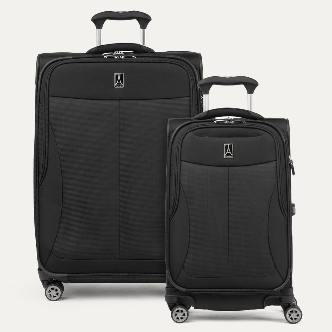 Walkabout® 6 Compact Carry-on and Medium Expandable Soft Shell Spinner Luggage Set