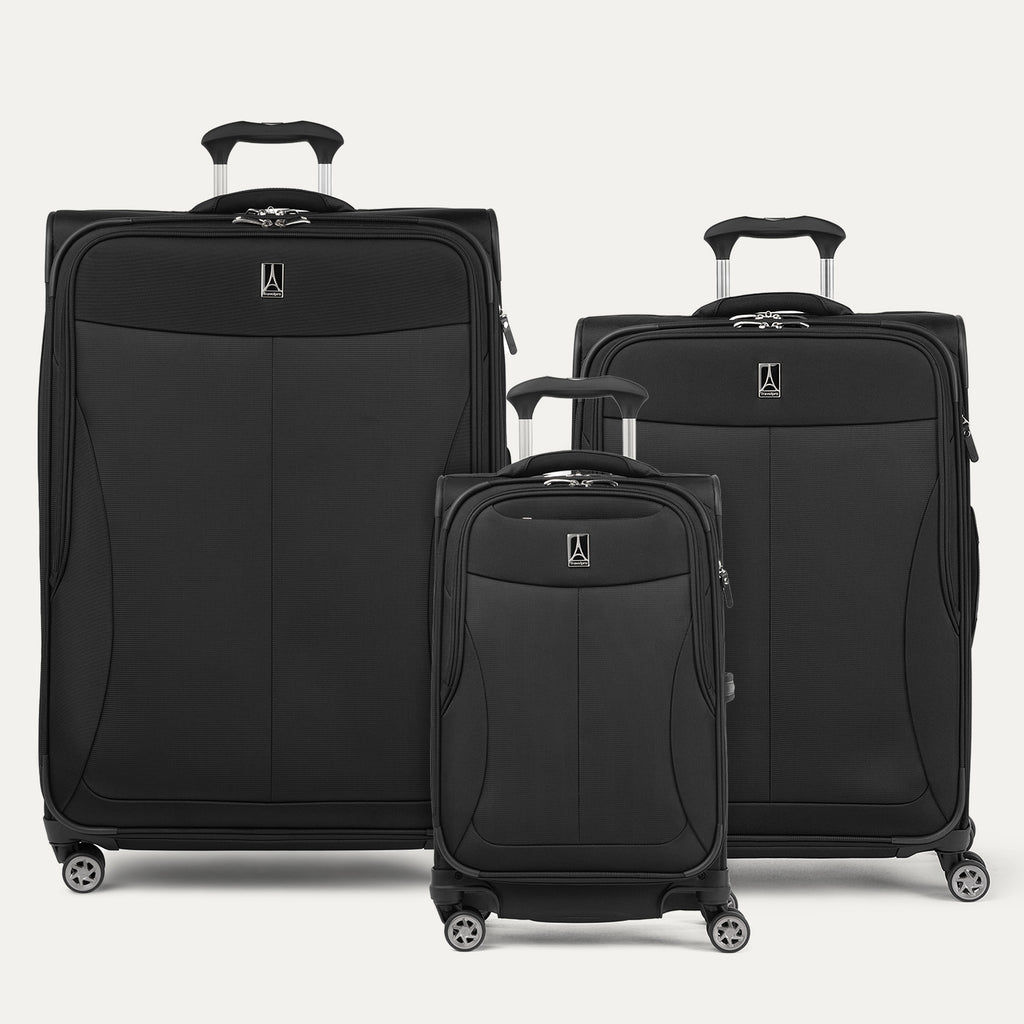 Walkabout® 6 Compact håndbagage, Medium og Large udvidelig Soft Shell Spinner kuffertsæt