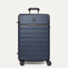 Front view of the Travelpro Platinum Reserve Medium Check-In Hardshell Spinner in Midnight Trail