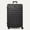 Front view of the Travelpro Platinum Reserve Large Check-In Hardshell Spinner in Black Dust