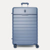 Front view of the Travelpro Platinum Reserve Large Check-In Hardshell Spinner in Steel Blue